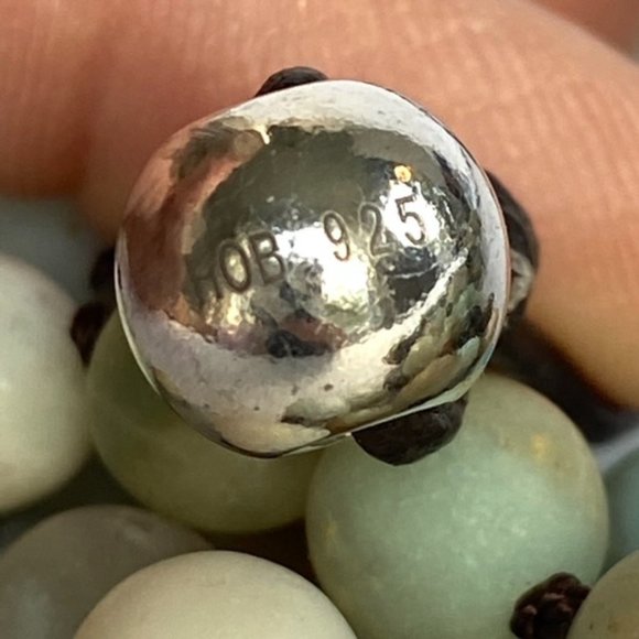 Multi-Strand 8mm Amazonite Beaded Collar Necklace 20" HOB 925 Knotted 5 Strand - Picture 10 of 12